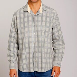Tommy Bahama Men’s | Long Sleeve Button Down Plaid Coastal Western Shirt | Large
